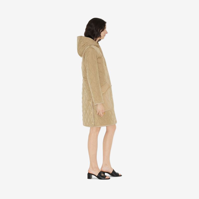 Diamond Quilted Thermoregulated Hooded Coat 3