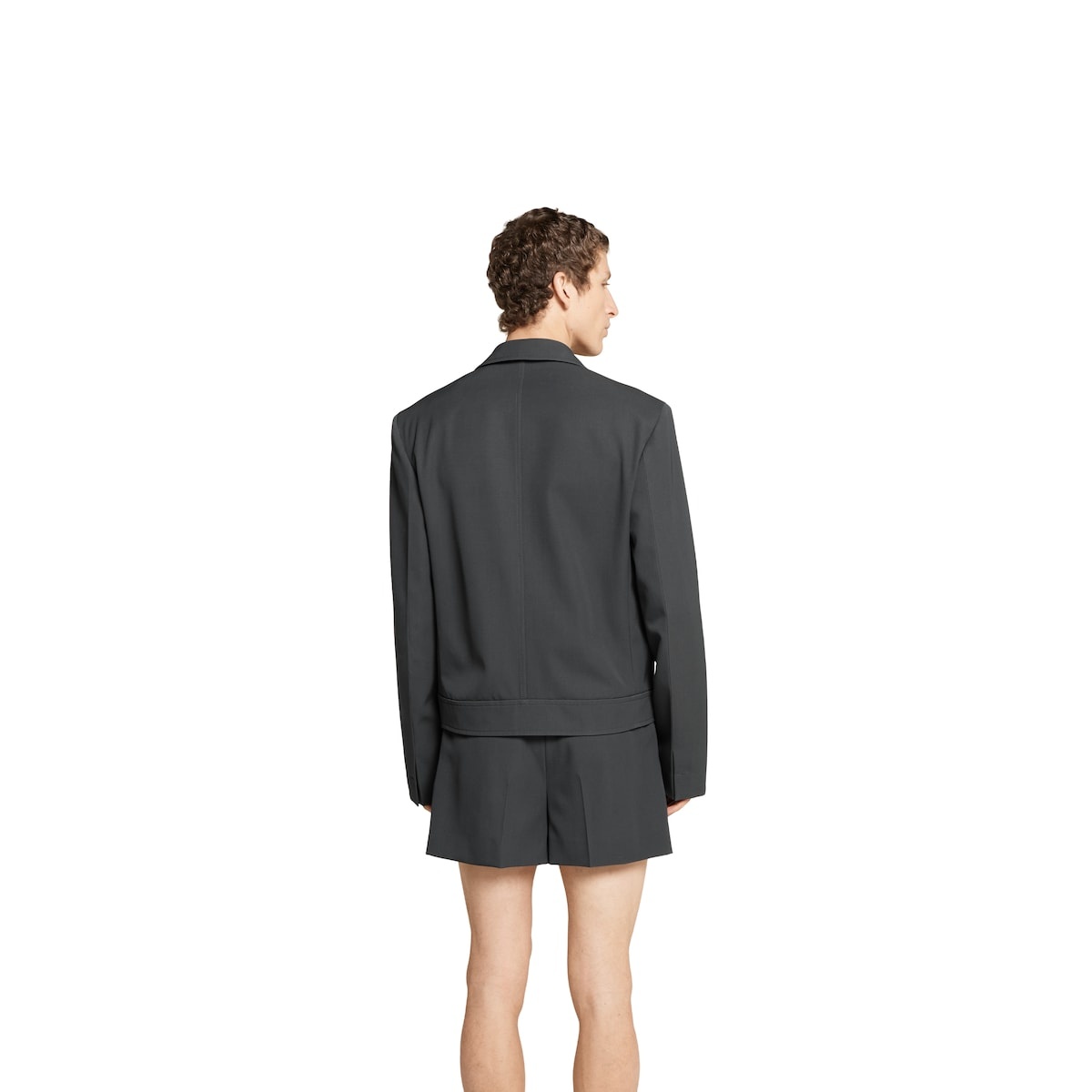 Embossed wool gabardine jacket - 4