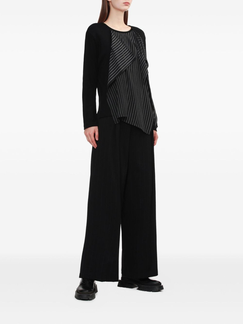 Y's ruffled striped top outlook