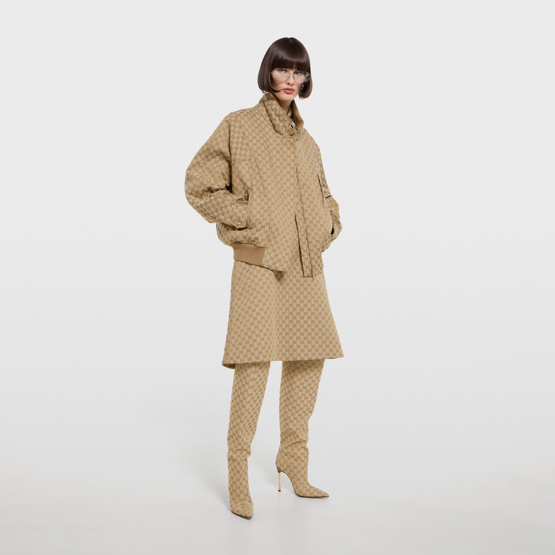 GUCCI GG cotton canvas fabric zip jacket outlook