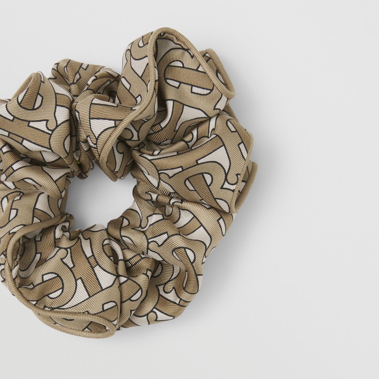 Monogram Print Silk Twill Scrunchie - 2