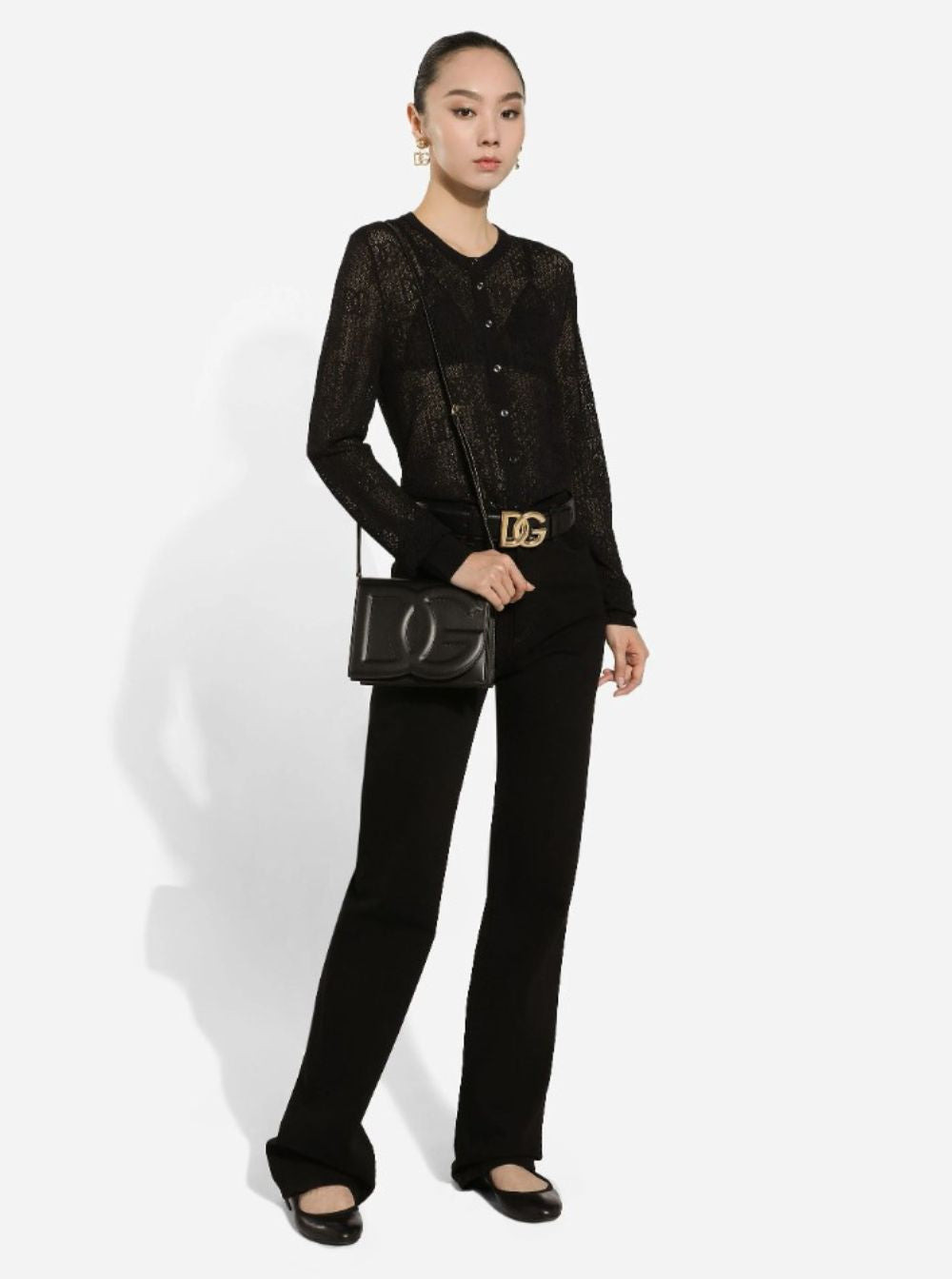 Dolce & Gabbana Women Black Embossed Crossbody Bag Woman Dolce&Gabbana - 5