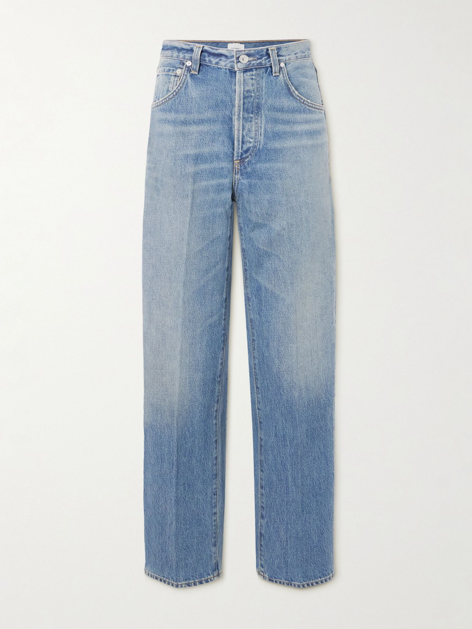 Baretta high-rise straight-leg organic jeans Mid denim - 1