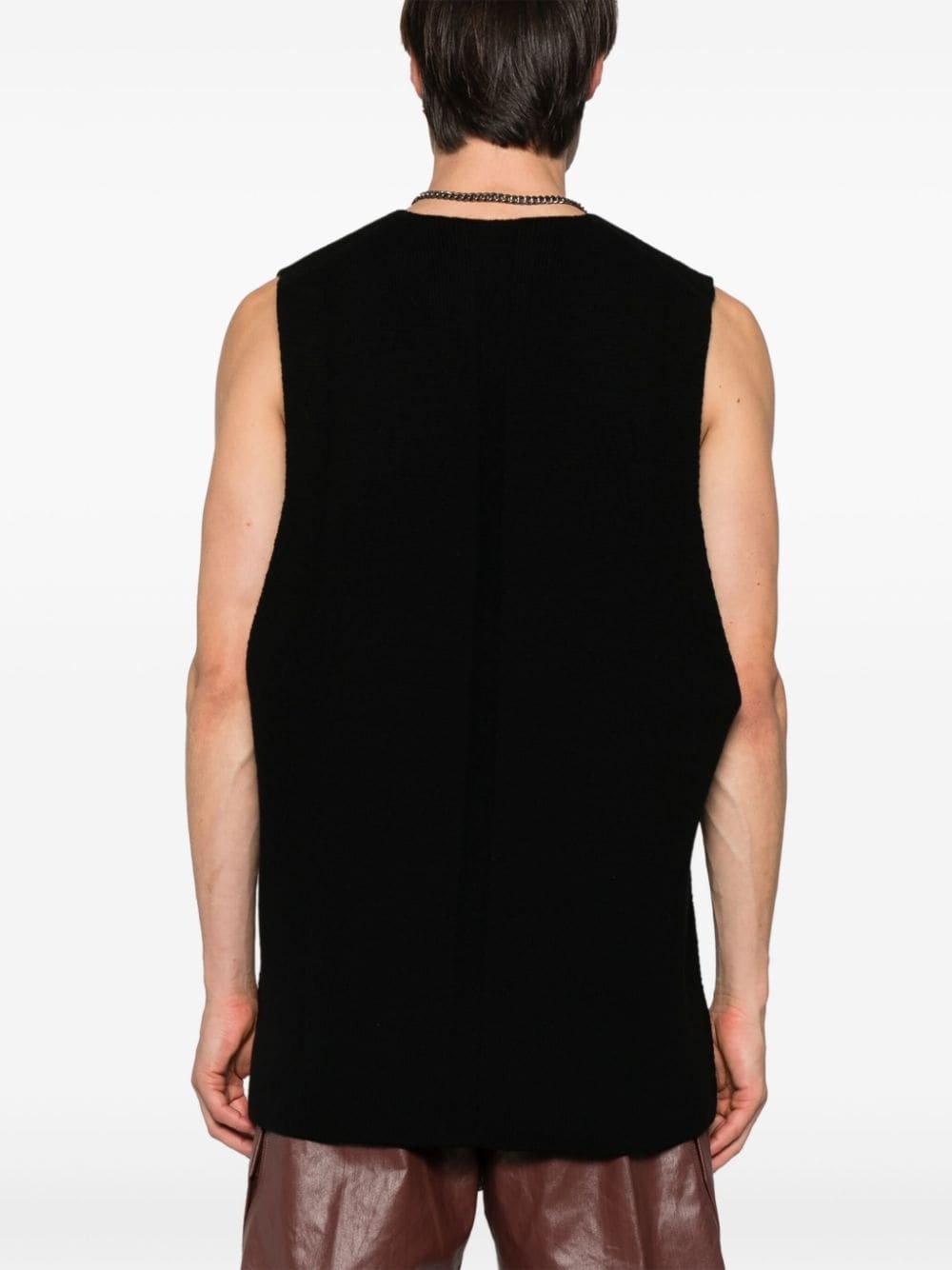 V Tank fine-knit vest - 4