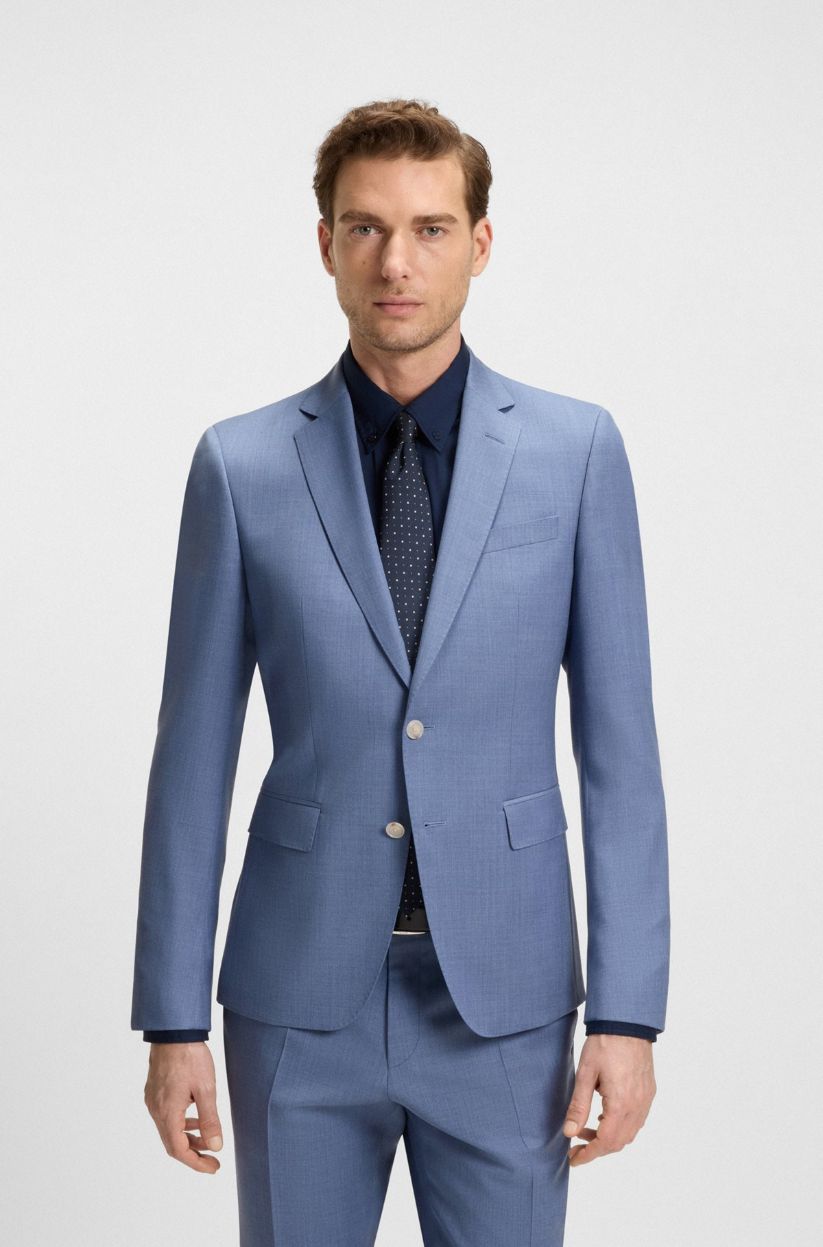 SLIM-FIT SUIT JACKET IN VIRGIN-WOOL SERGE - 2