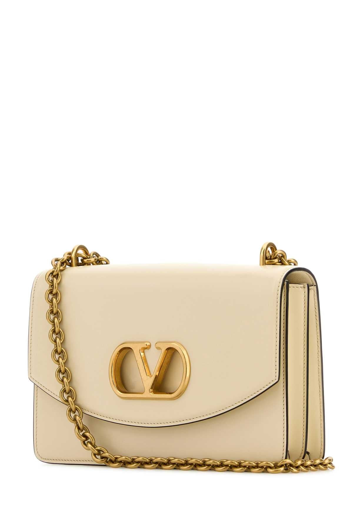 Valentino Garavani Women Ivory Leather Vain Shoulder Bag - 2