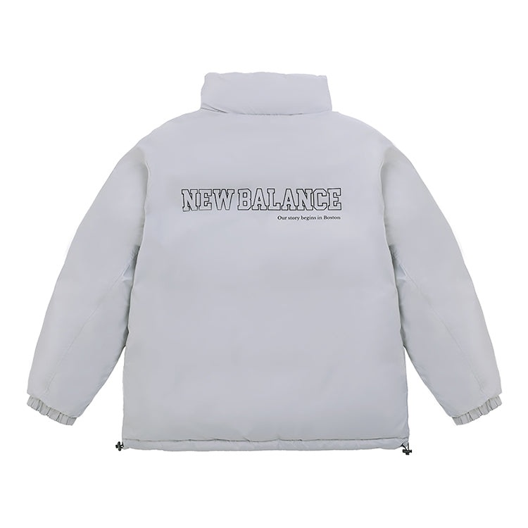 New Balance Logo Warm Down Jacket 'Grey Khaki' 5PC44273-BEI - 2