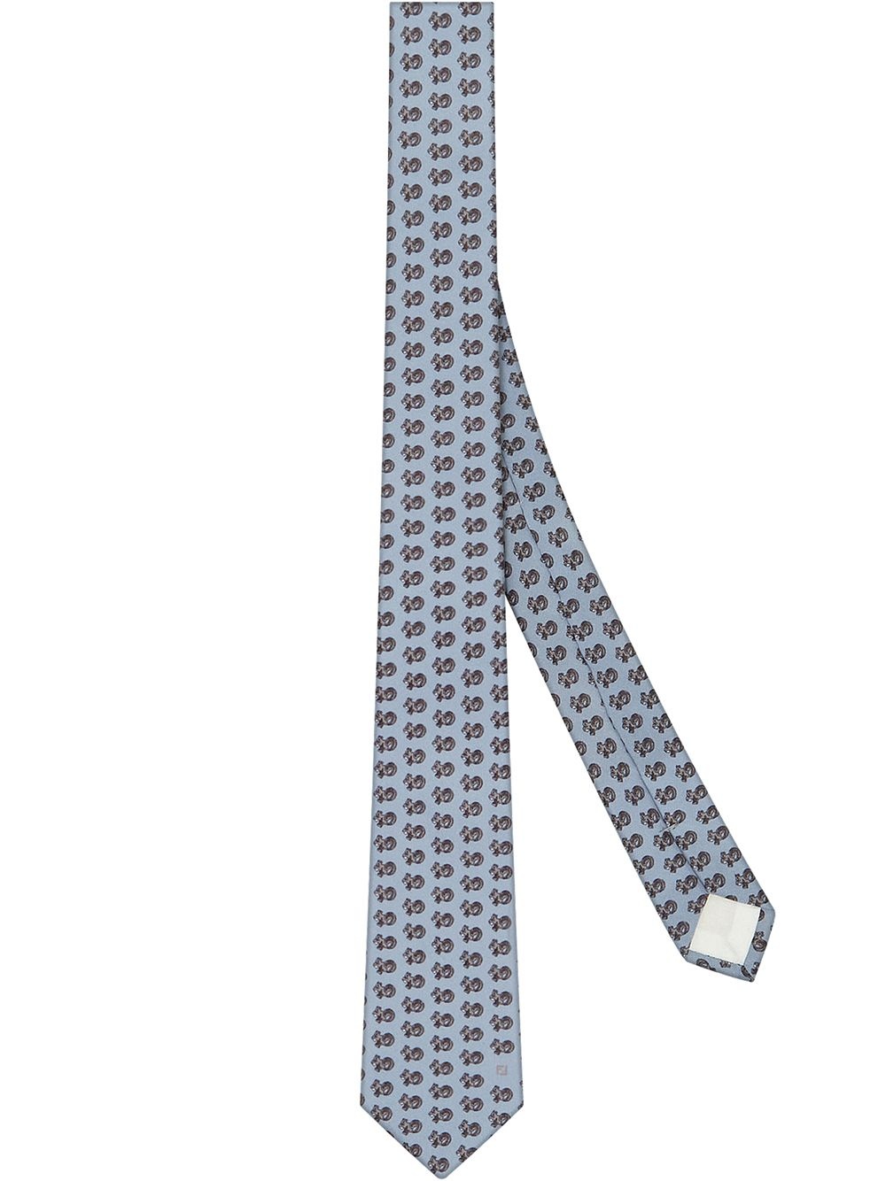 all-over logo print tie - 1