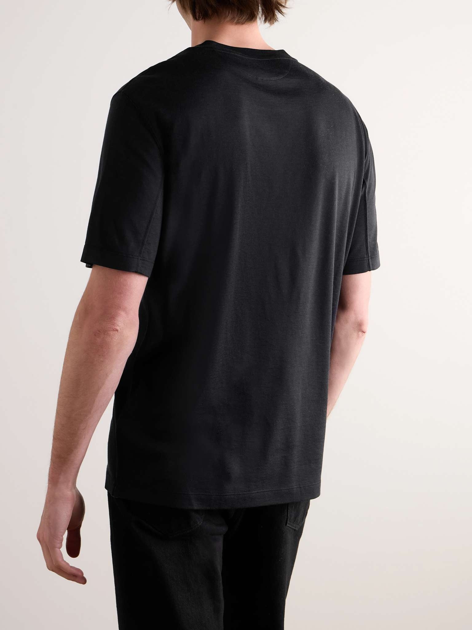 Silk and Cotton-Blend Jersey T-Shirt - 3