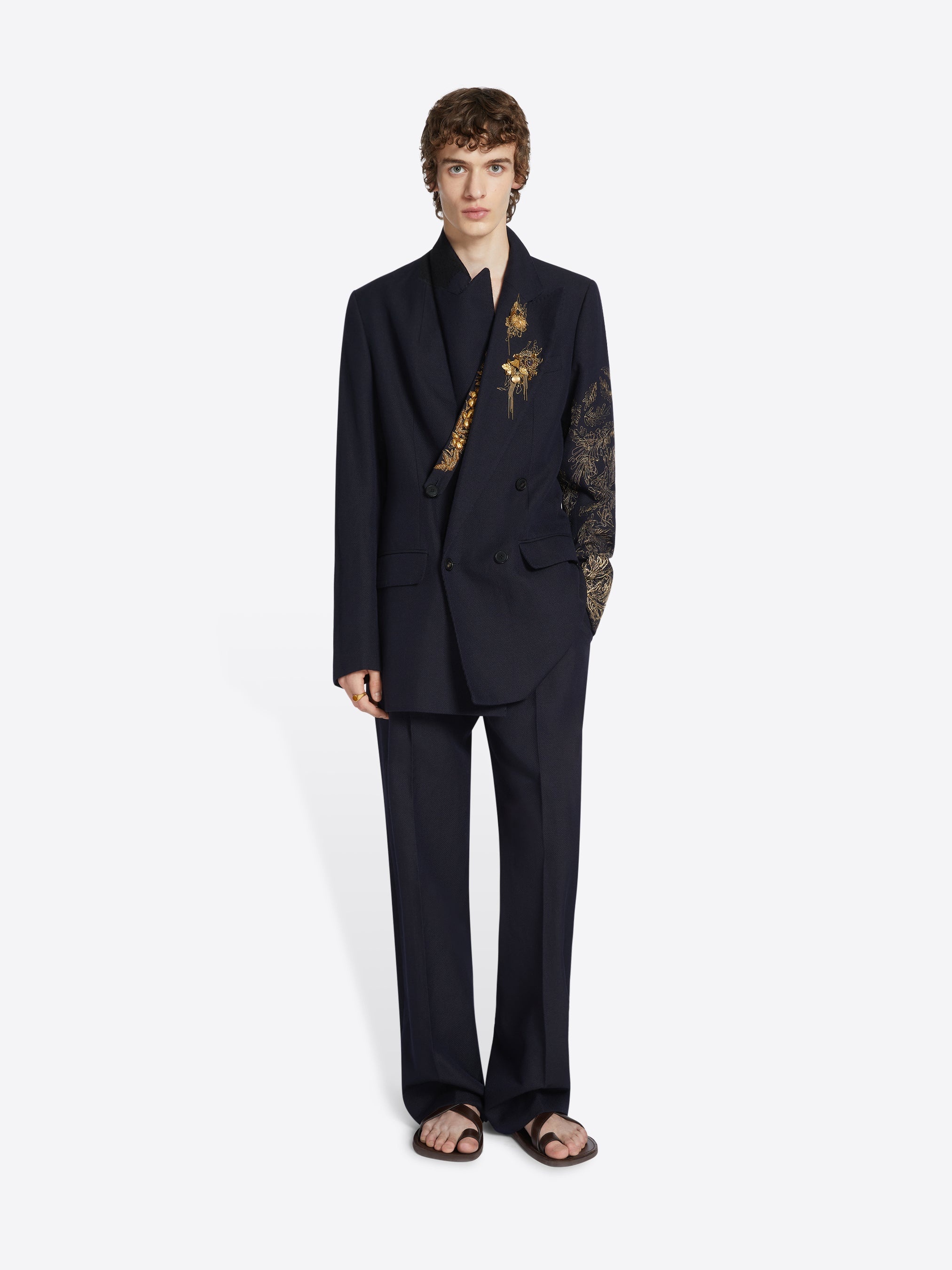 WOOL STRAIGHT PANTS - 2