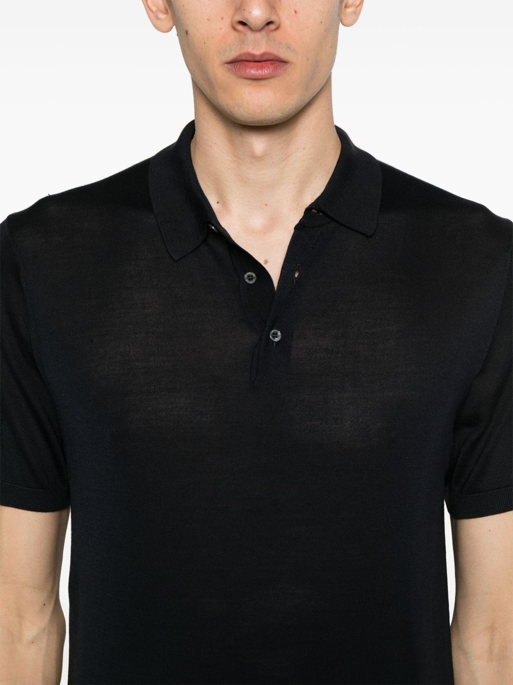 silk polo shirt - 4