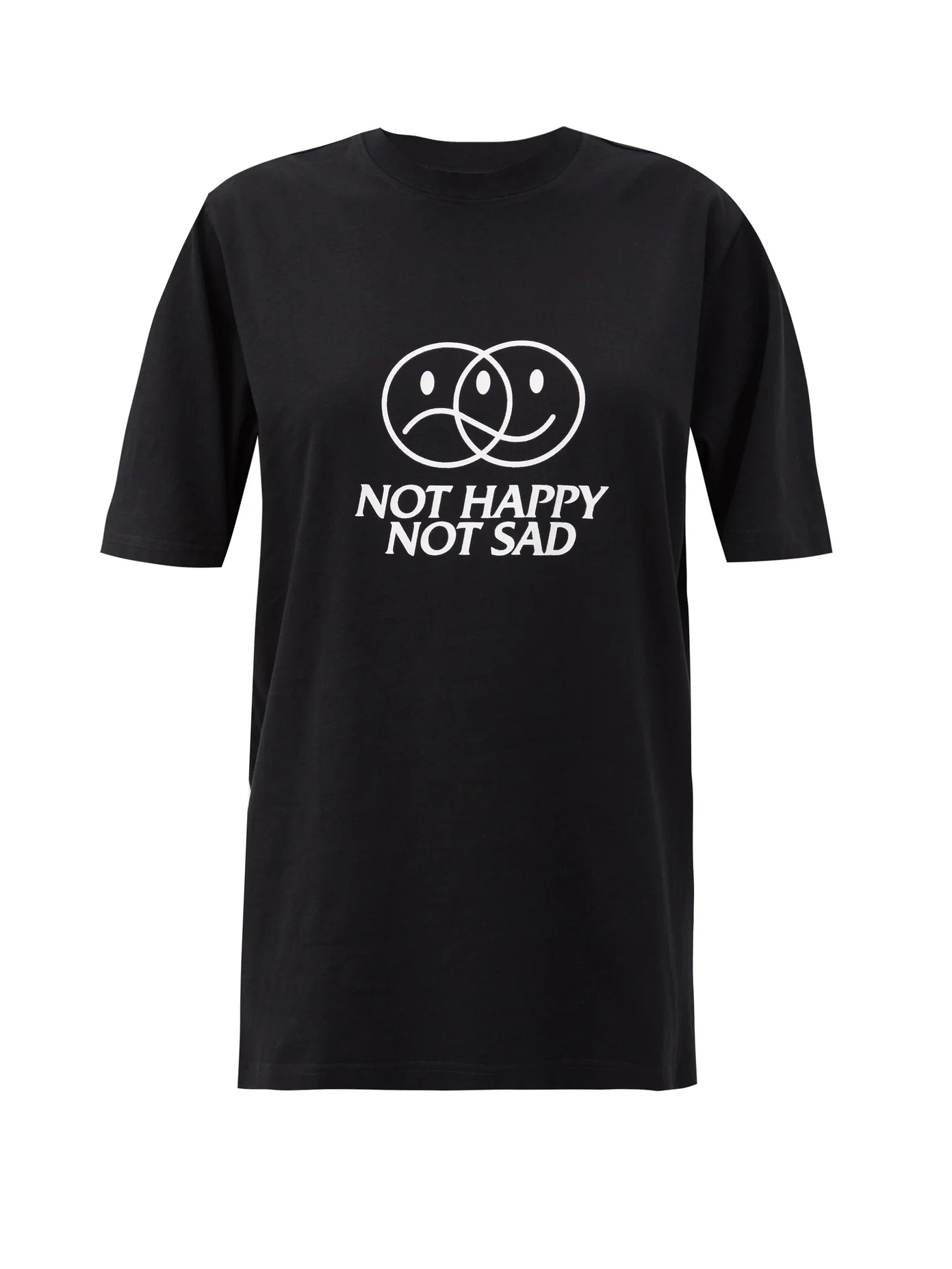 Not Happy Not Sad cotton-jersey T-shirt - 1