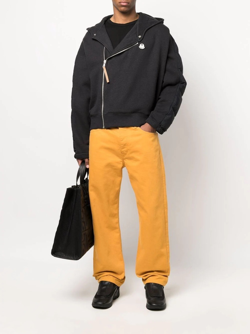 Palm Angels x Moncler side zip fastening padded jacket outlook