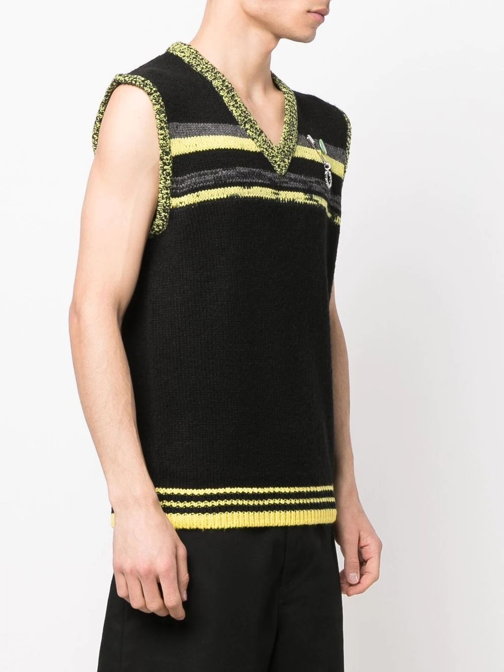 V-neck sleeveless jumper - 4