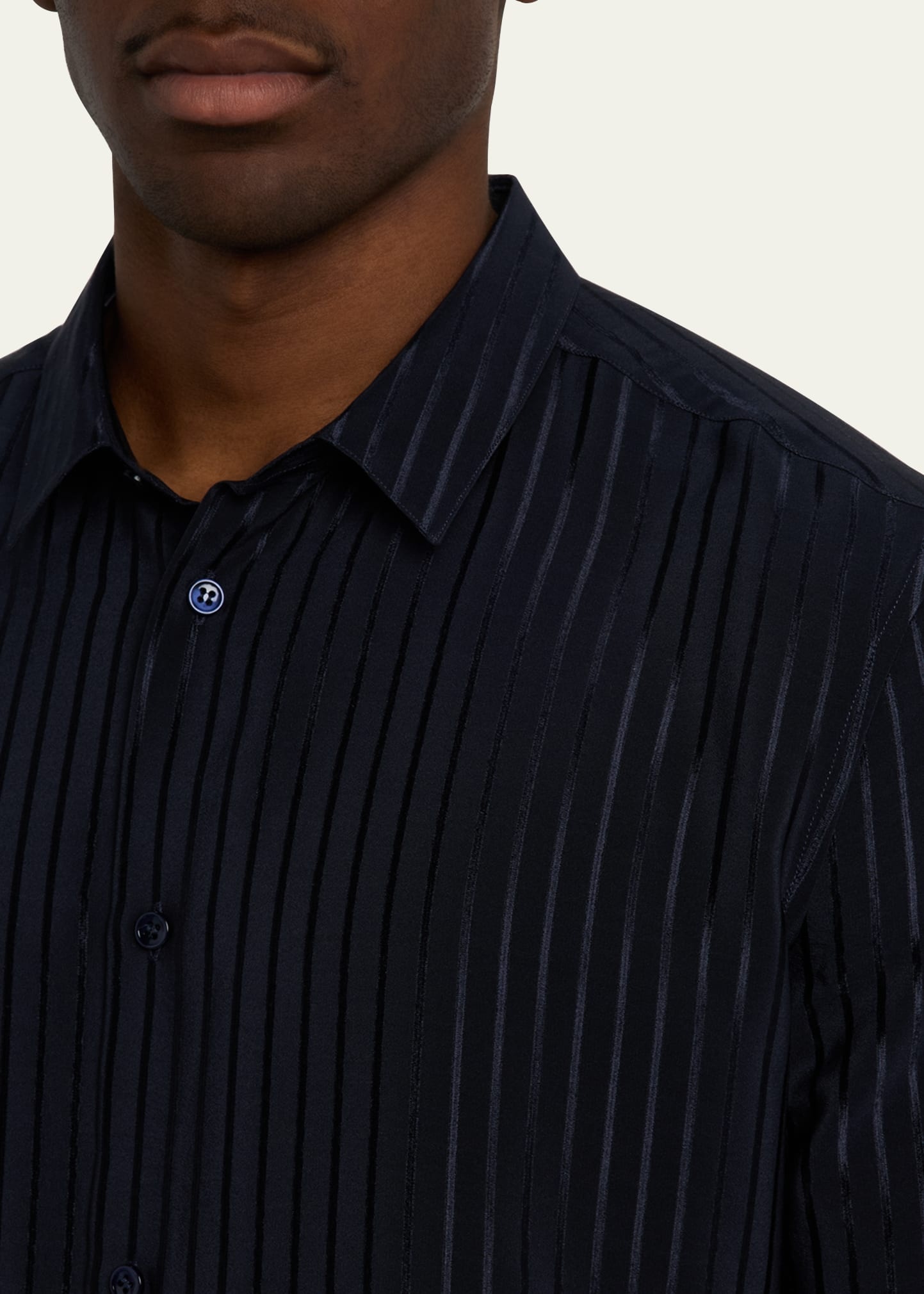 Men's Tonal Stripe Button-Down Shirt - 5