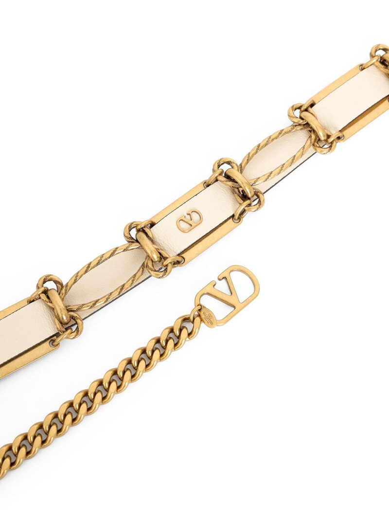 Valentino chain-link leather belt outlook