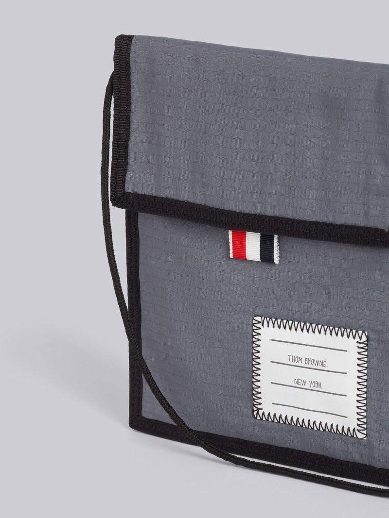 Medium Grey Ripstop Velcro Neck Pouch 3