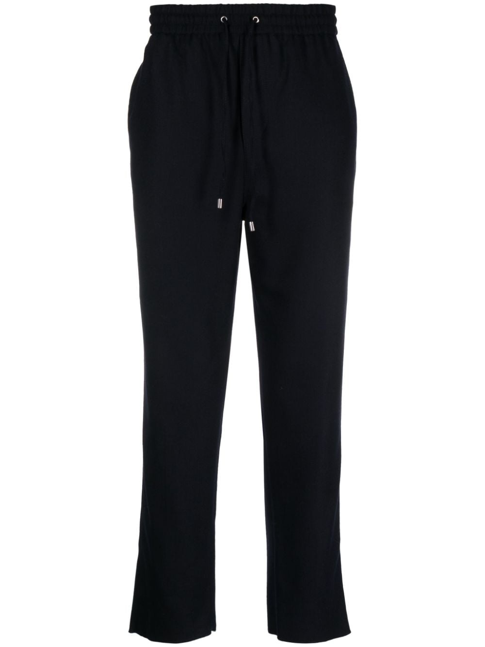 drawstring-waist wool trousers - 1