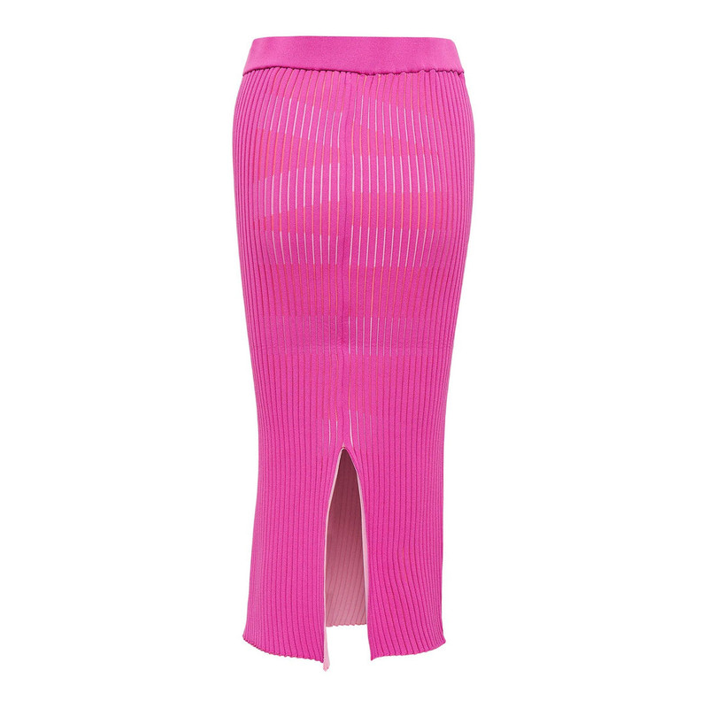 ISSEY MIYAKE Stripe Plating Knit Skirt outlook