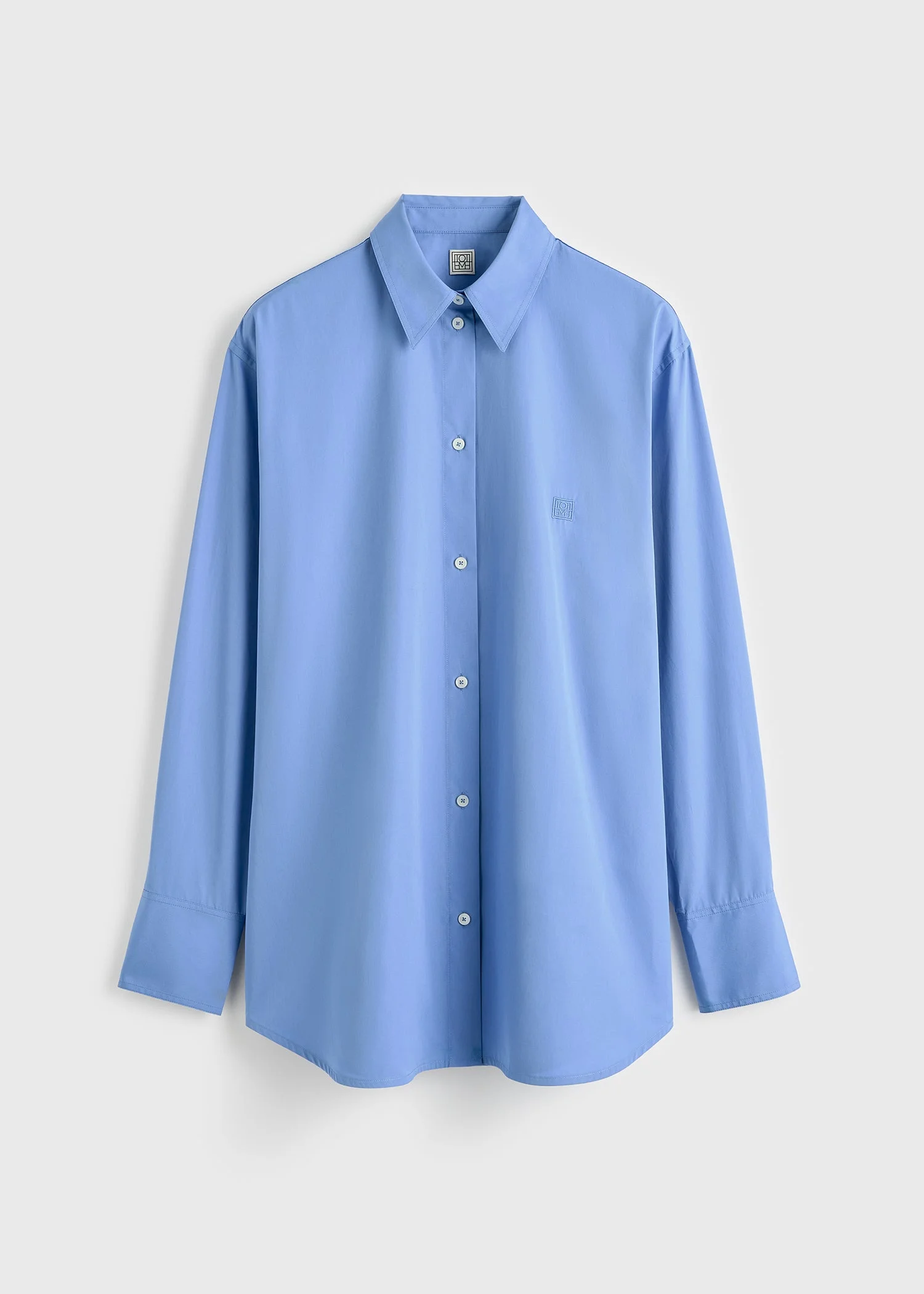 Cotton summer shirt cornflower - 1