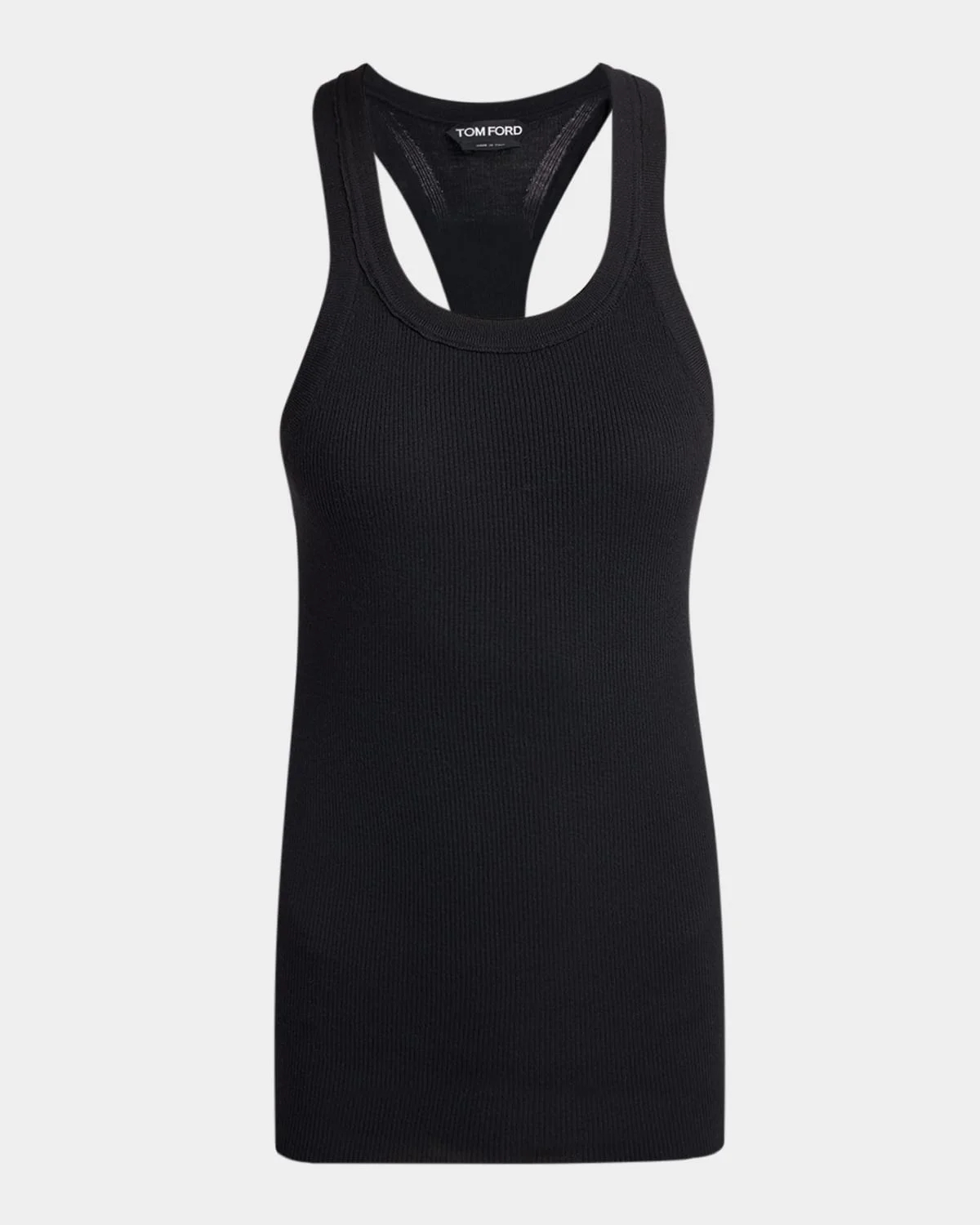 Fine Merino Rib Racerback Tank Top - 1
