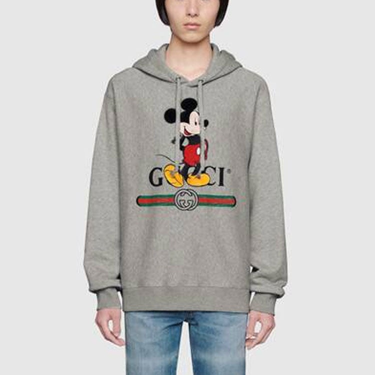 Guccl x Disney Mickey Mouse Printed Loose For Men Grey 604218-XJB68-1093 - 4