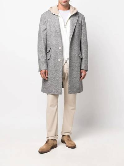 Brunello Cucinelli two-tone zip-up hoodie outlook