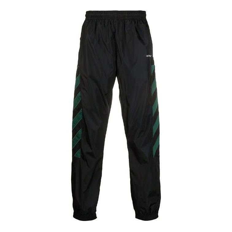 Off-White Diag Nylon Track Pant 'Black//White' OMCA086E20FAB0021001 - 1