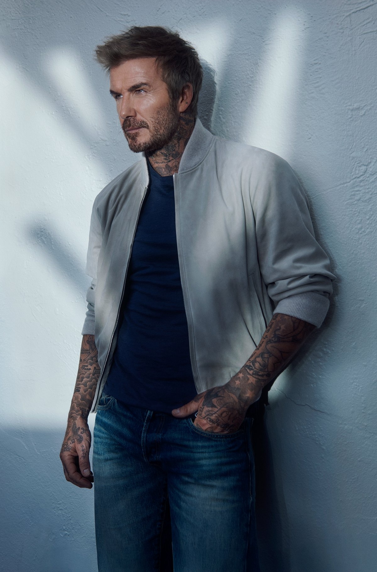 BECKHAM X BOSS BOMBER JACKET IN SUEDE - 7