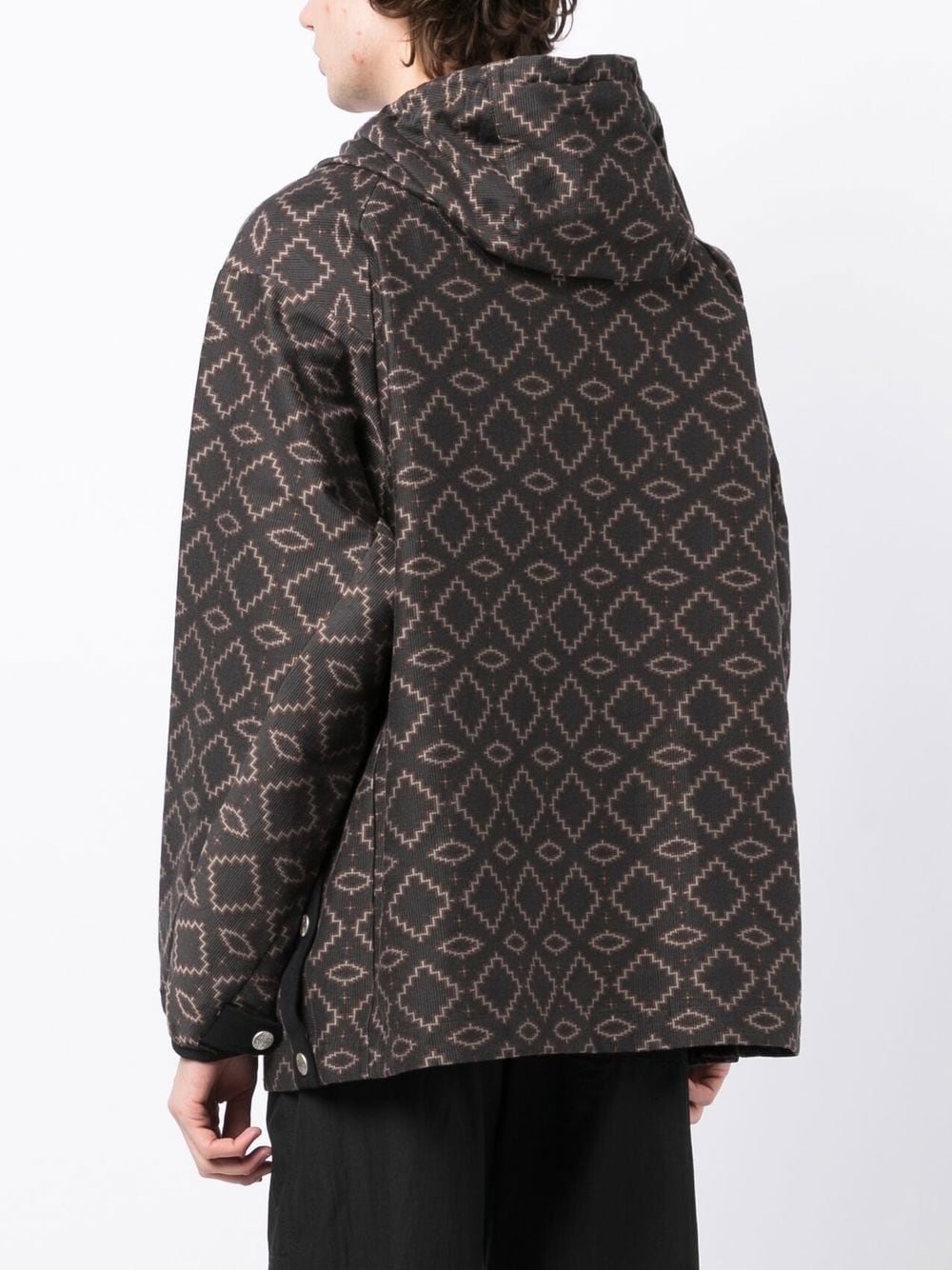 GEOMETRIC PATTERN HALF-ZIPPED JACKET - 2