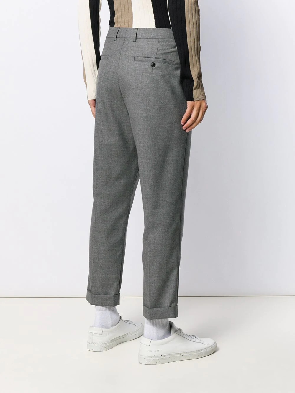 pleated carrot fit trousers - 4