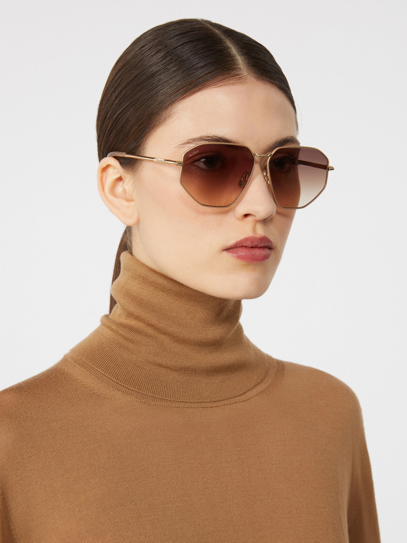 MILLER4 Wide geometric sunglasses - BROWN 4