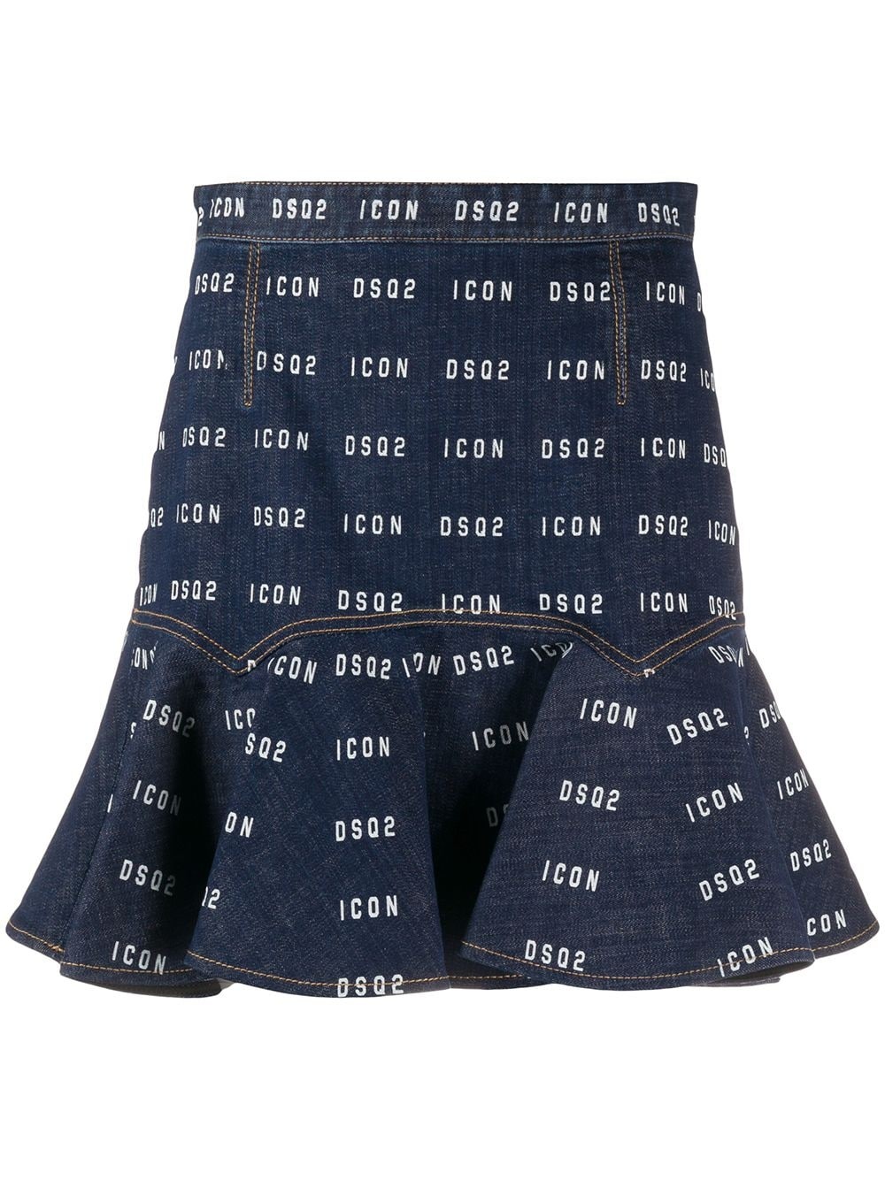 logo ruffled skirt - 1