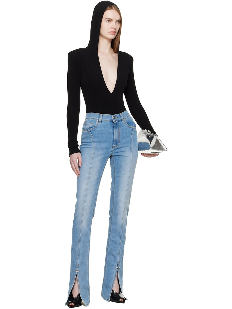 MUGLER Blue Stretch Denim Jeans outlook