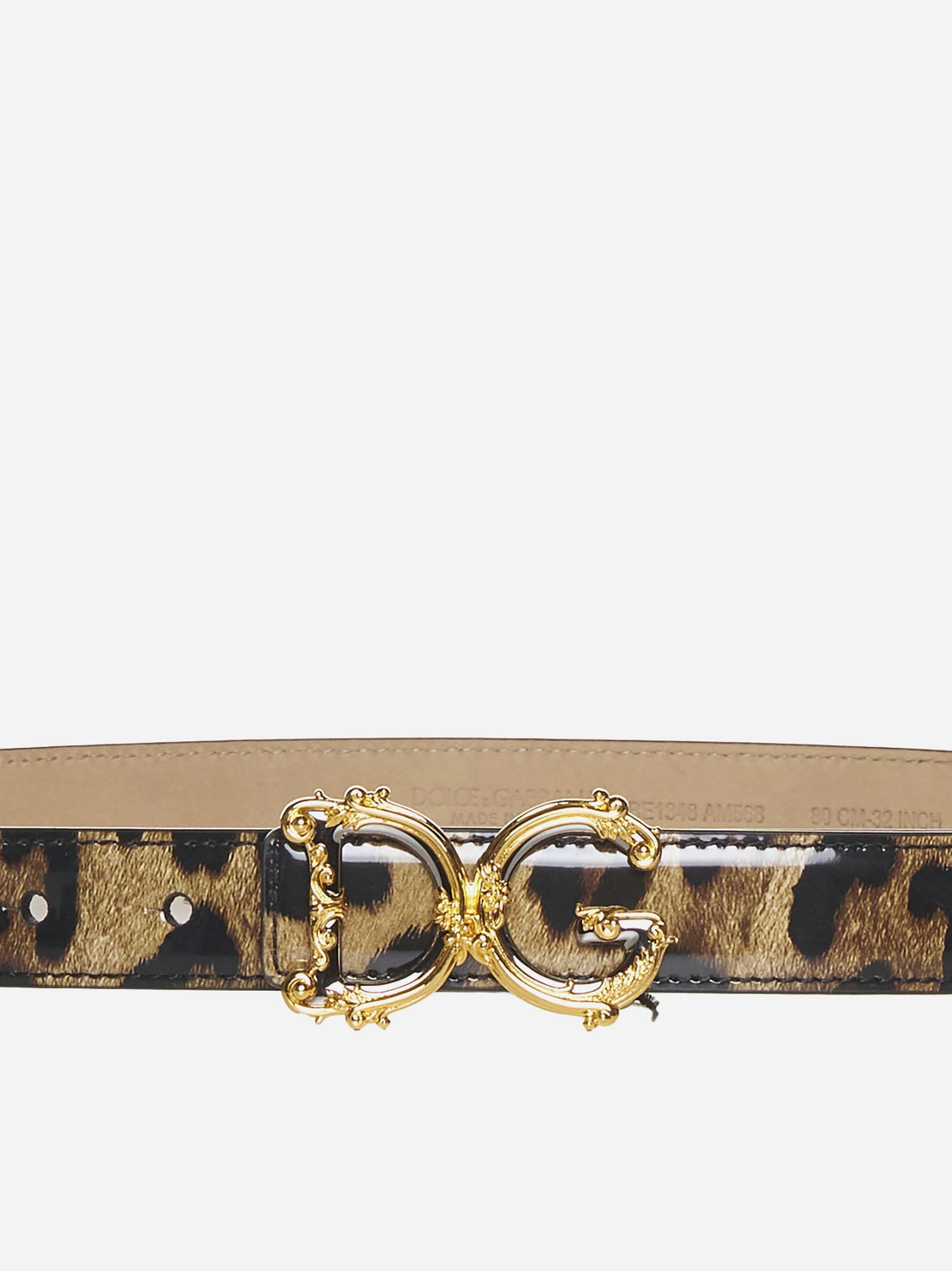 Leopard print leather belt - 2