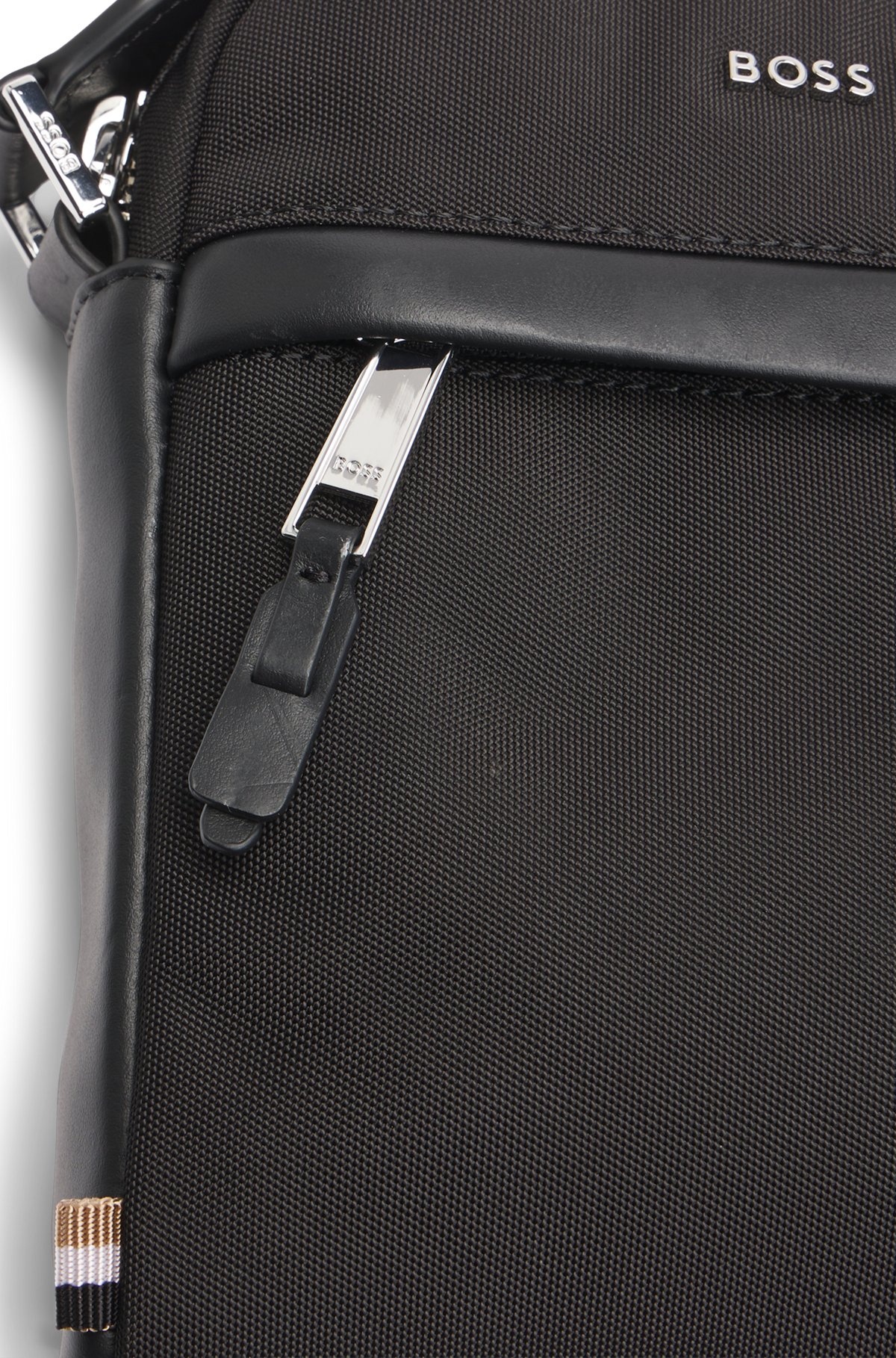 REPORTER BAG WITH LOGO LETTERING AND DETACHABLE STRAP - 7