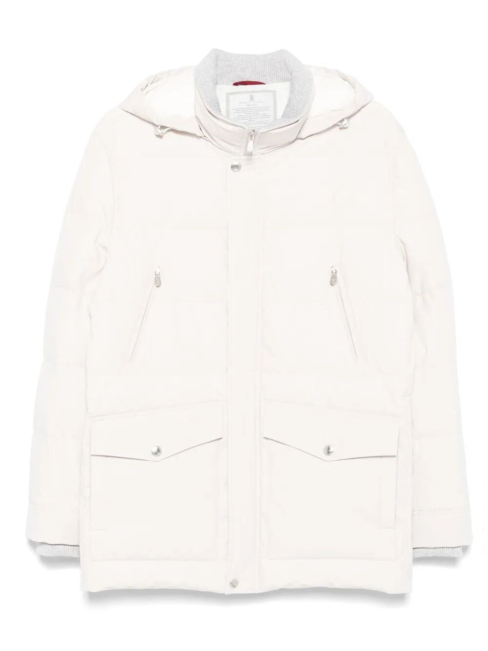 Brunello Cucinelli Men Padded Jacket With Detachable Hood - 1