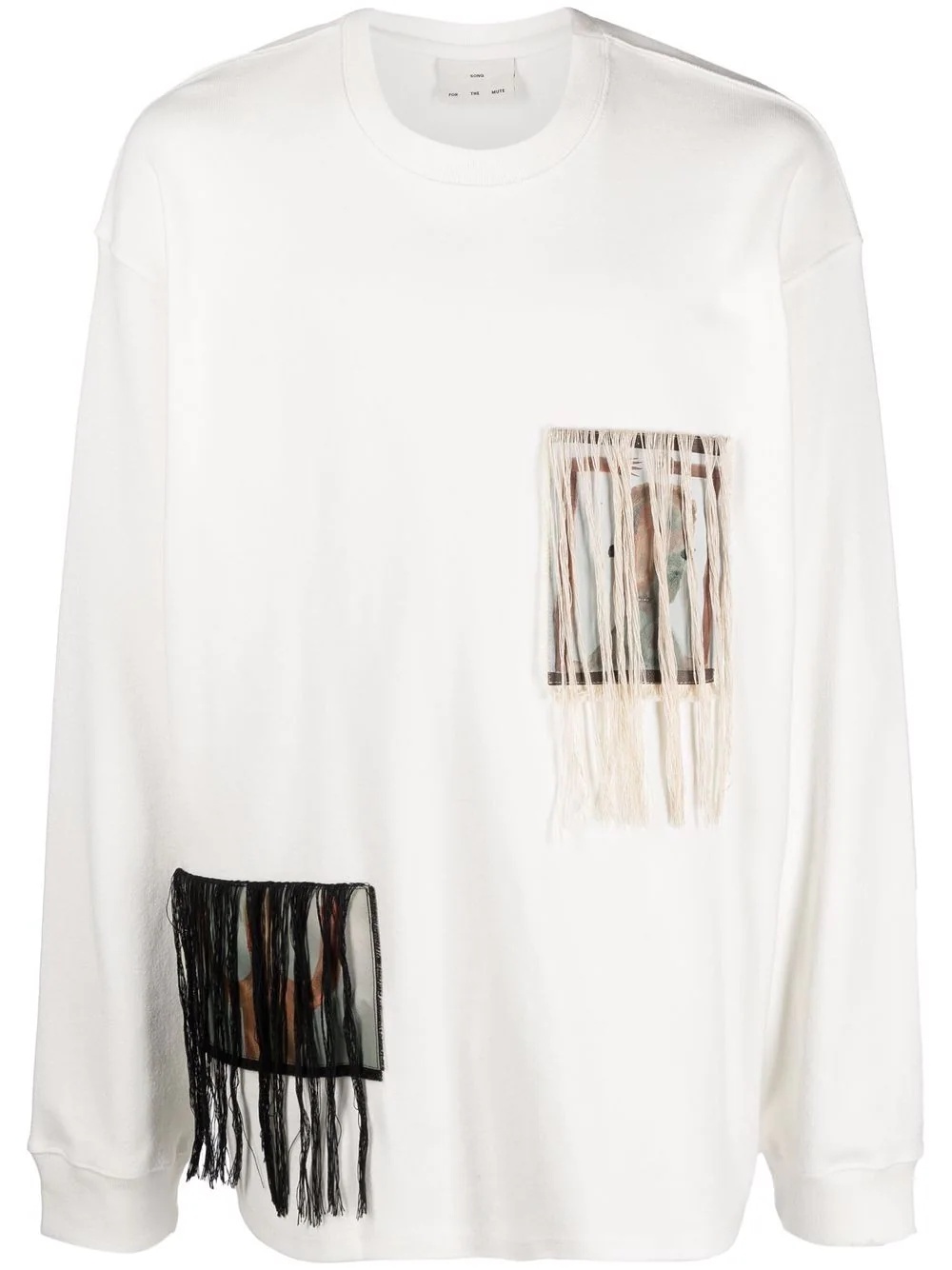 fringe-trimmed sweatshirt - 1