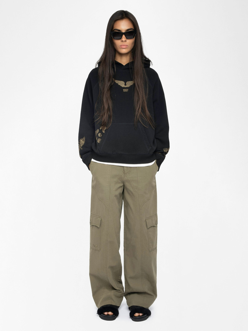 Zadig & Voltaire Georgy Grey Women's Rhinestone Sweatshirt outlook