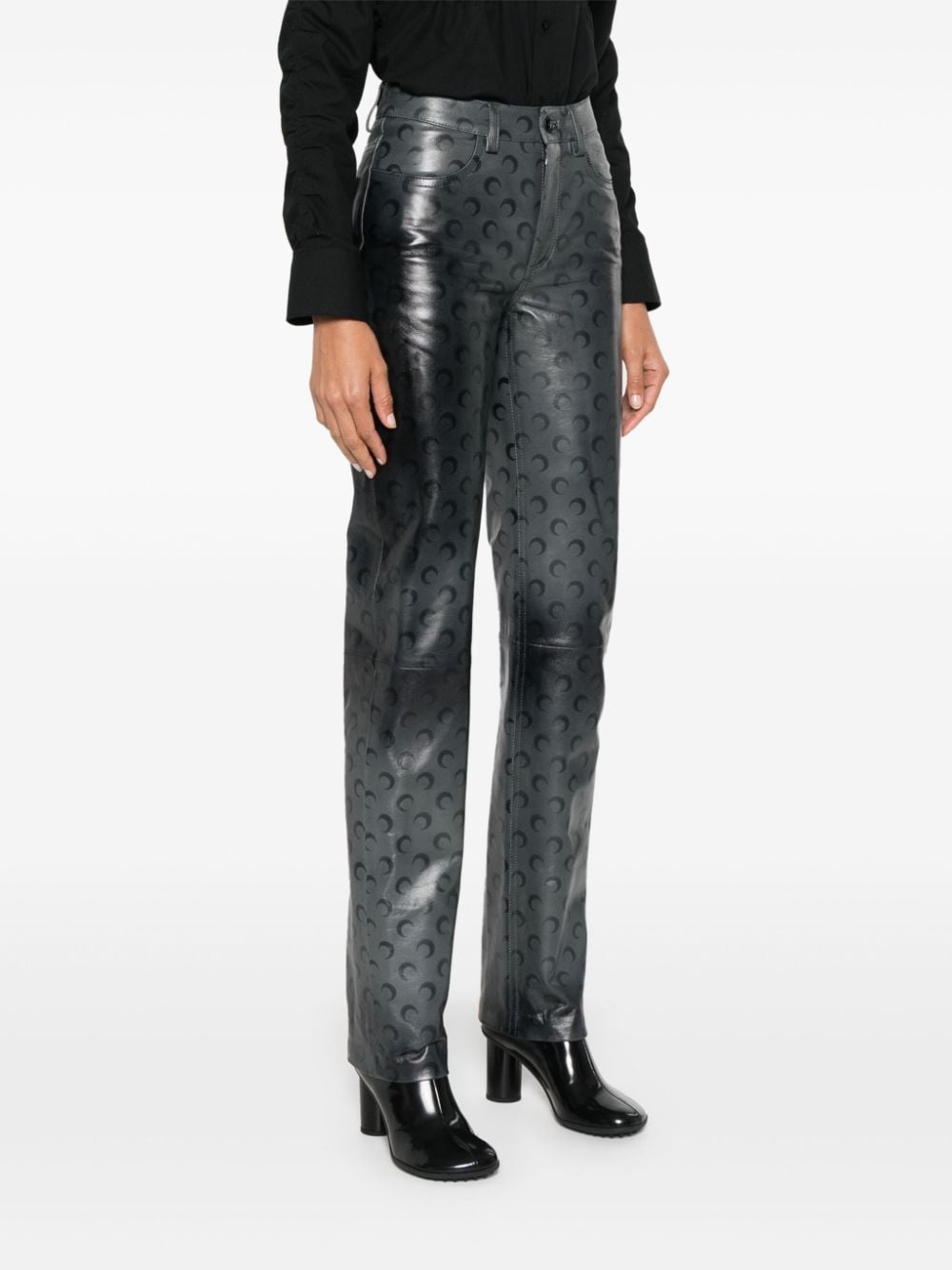 Moonogram straight-leg trousers - 3