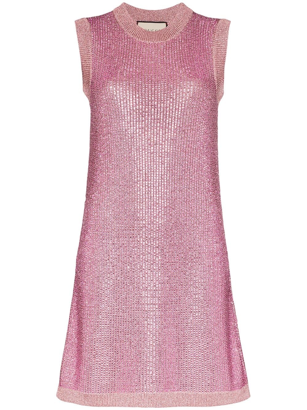 Strass crystal knit tunic dress - 1