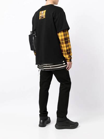 MASTERMIND WORLD layered crew-neck sweatshirt outlook