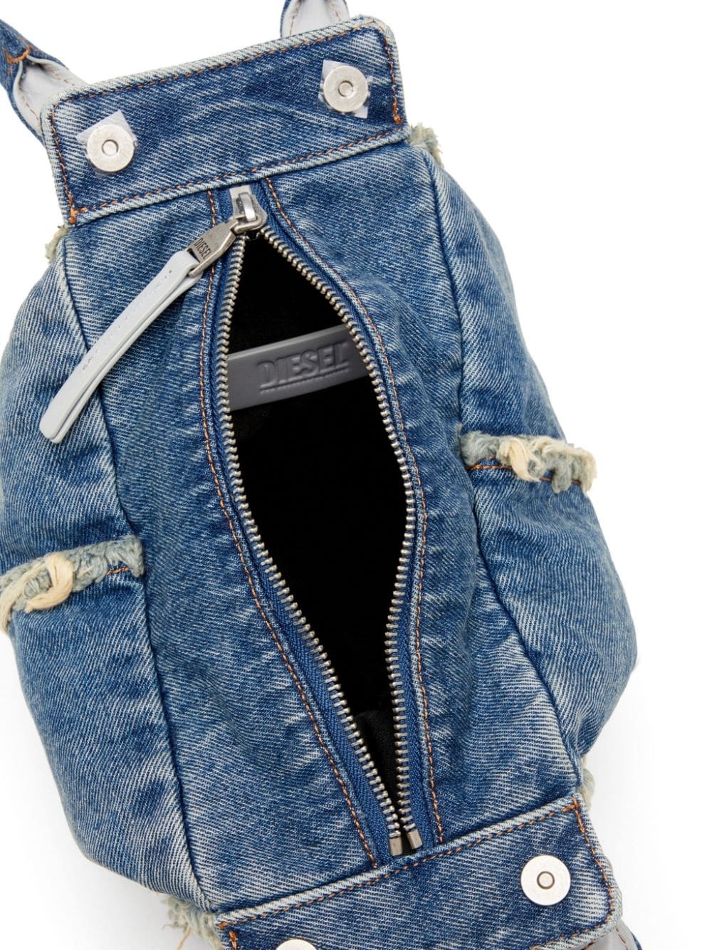 D-Vina-XS distressed denim shoulder bag - 5