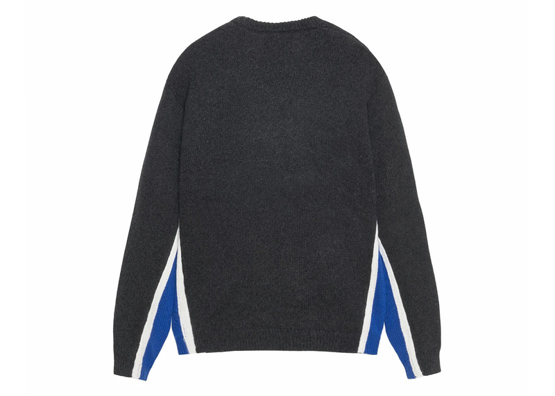 Stüssy Stussy Contrast Stripe Crew Charcoal outlook