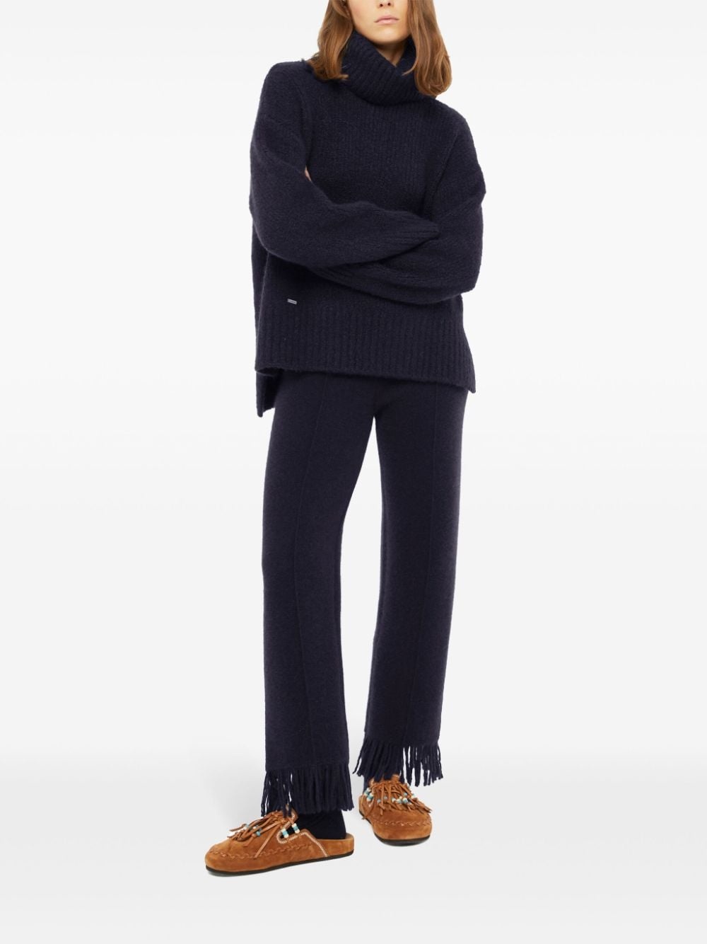 Finest fringe-detail trousers - 2