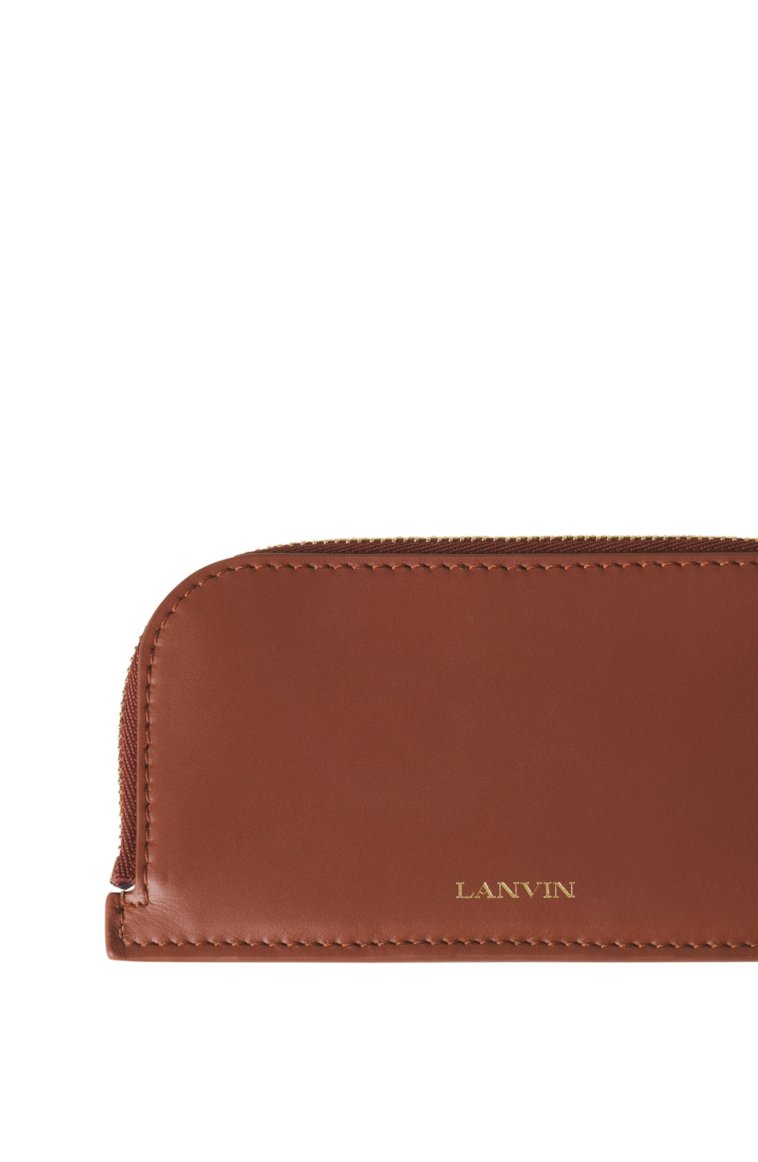 Catch By Lanvin Leather Cardholder in Chestnuts at Nordstrom - 3