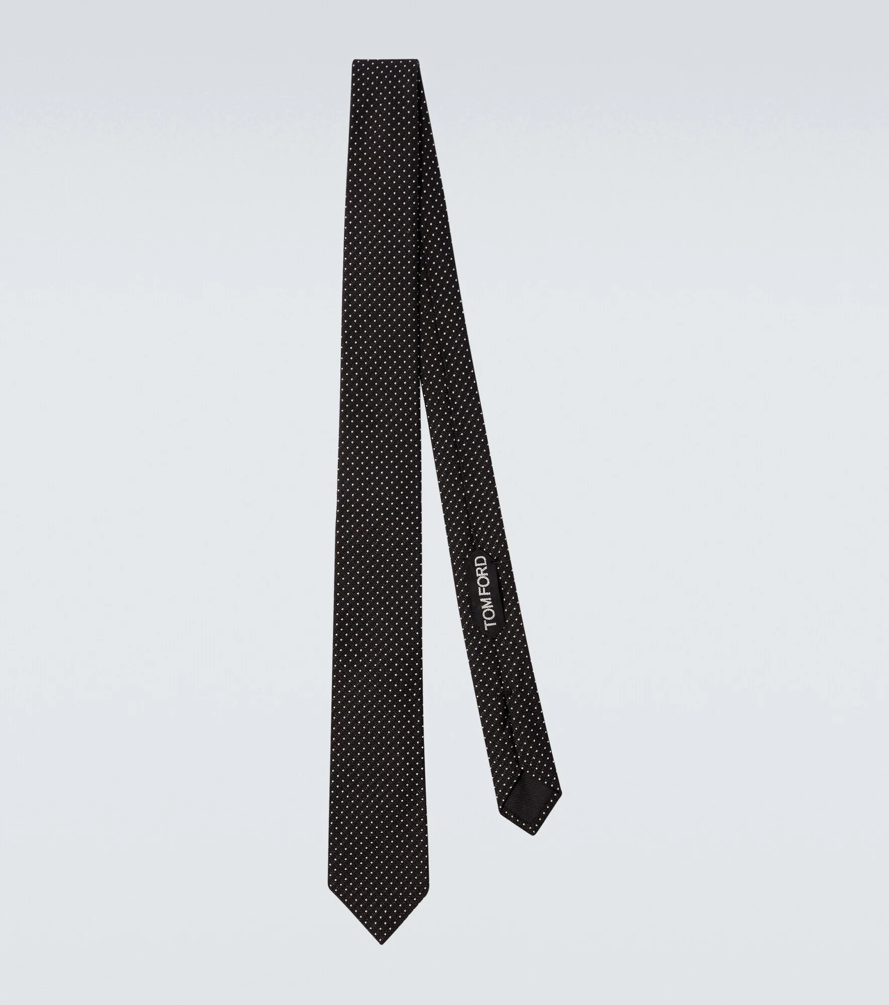 Polka-dot silk jacquard tie - 1