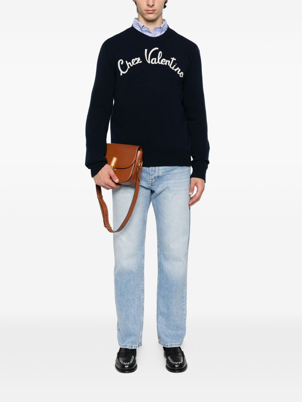 Chez Valentino-embroidered sweater - 2