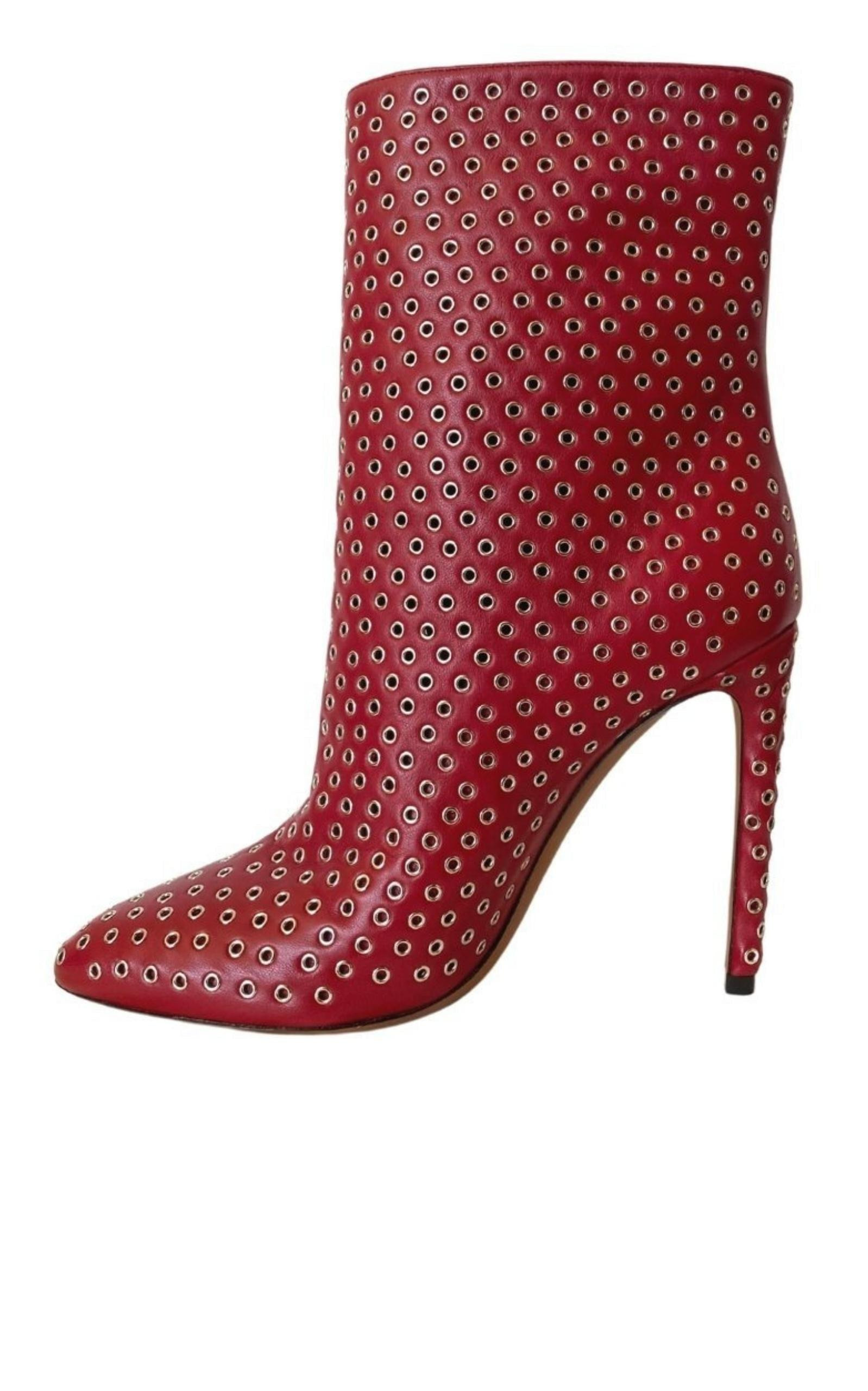 Studded Leather Ankle Boots - 2