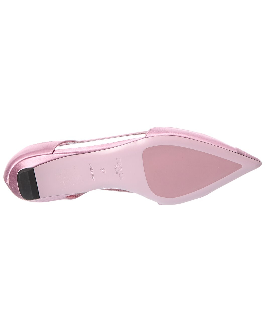 Prada Cutout Satin Pointy-Toe Ballet Flat - 4